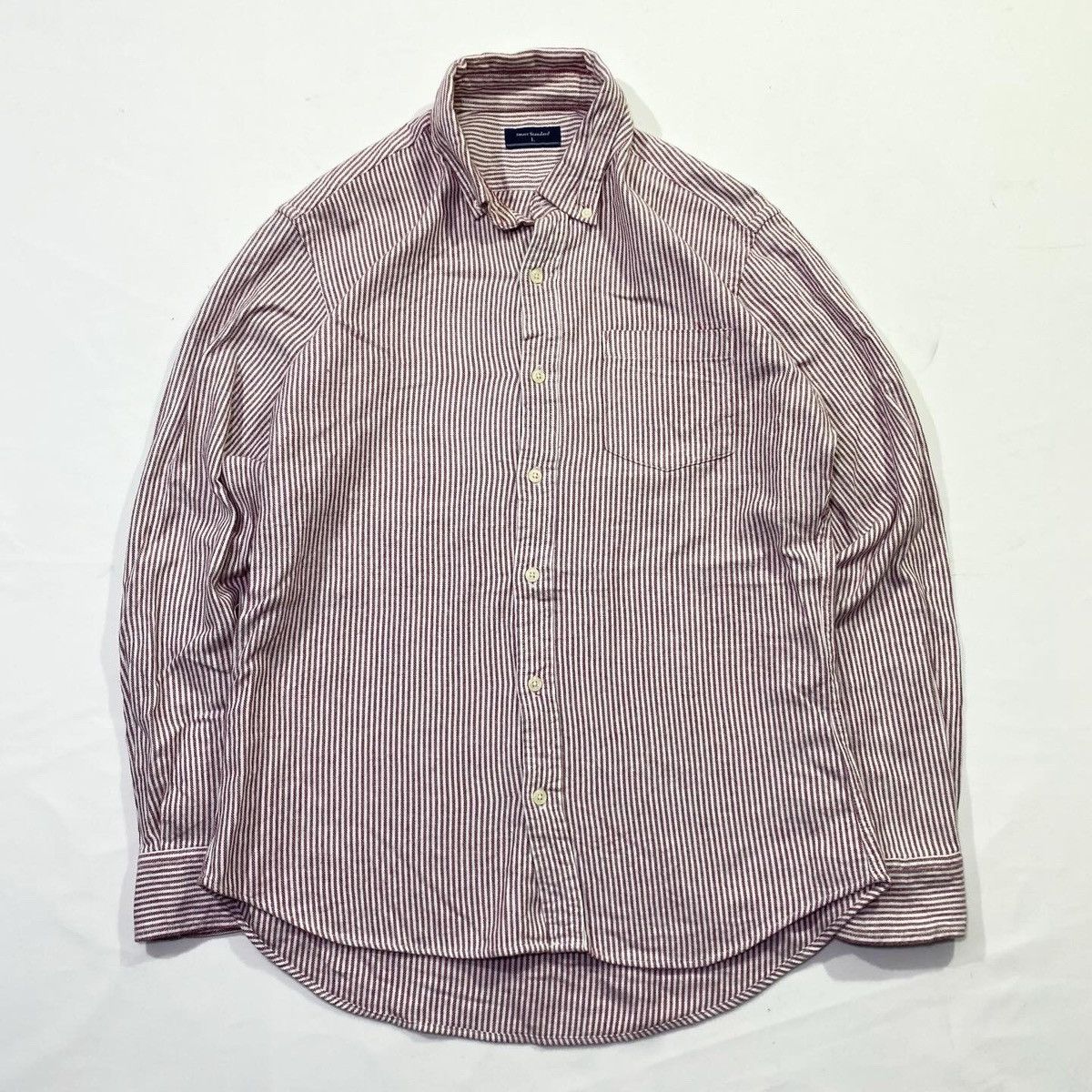 Japanese Brand Topvalu Striped Flannel Shirt Size US L / EU 52-54 / 3 - 1 Thumbnail