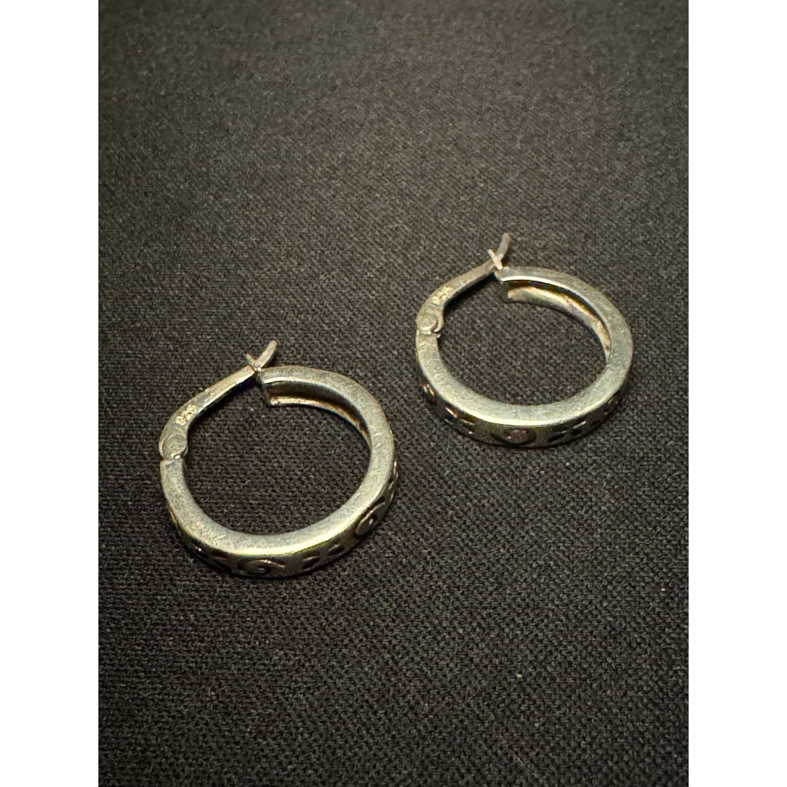 Other Vintage 925 Sterling Silver Hoop Earrings Size ONE SIZE - 3 Thumbnail