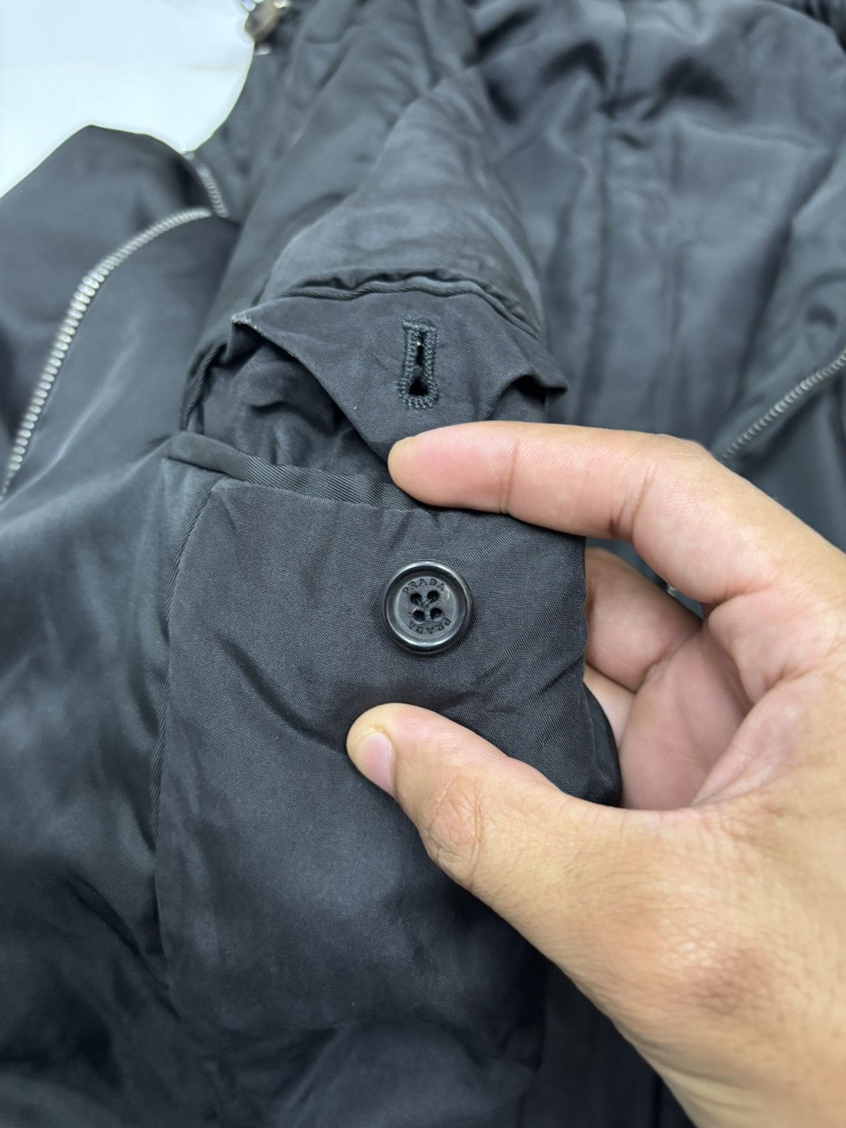 Prada PRADA Black Nylon Overcoat Jacket Size US M / EU 48-50 / 2 - 19 Thumbnail