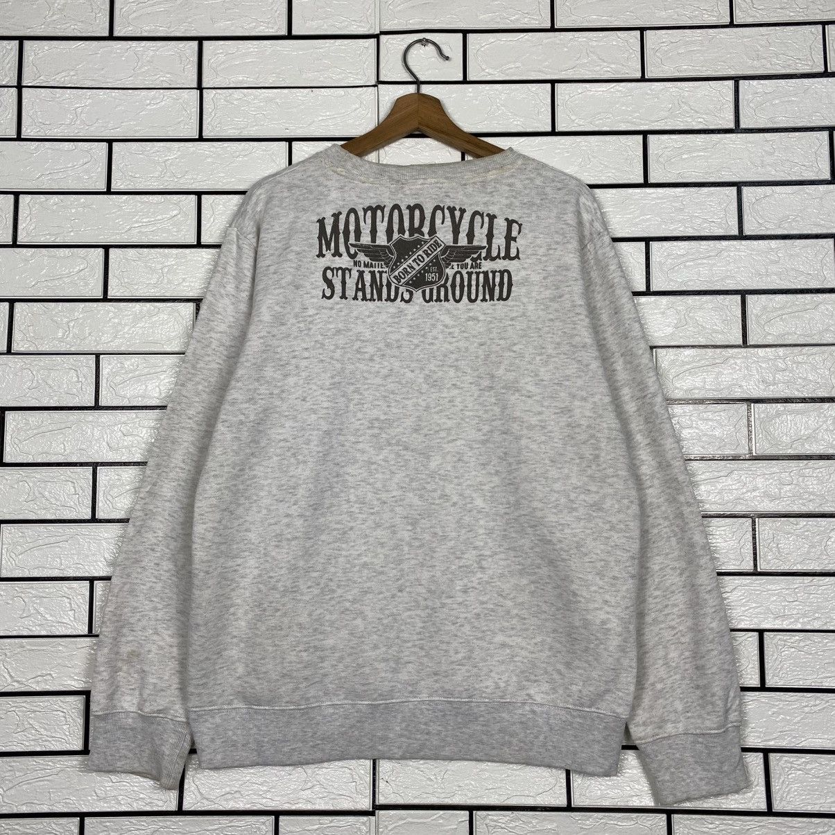 Japanese Brand Vintage Sweatshirt Motorcycle Born To Ride Big Logo Size US L / EU 52-54 / 3 - 9 Thumbnail