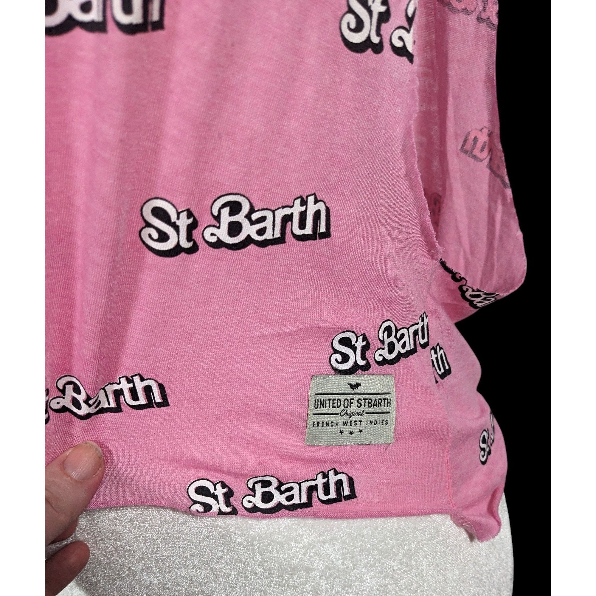 Other St. Barth Limited Edition Cropped Pink Oversized Tank Top Size M / US 6-8 / IT 42-44 - 4 Thumbnail