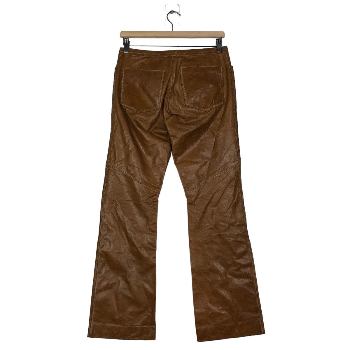Genuine Leather 🔥Bow Cut Design Genuine Leather Biker Pants Gap Size US 28 / EU 44 - 8 Thumbnail