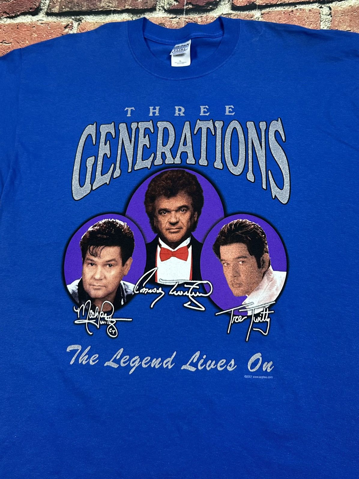 Band Tees Vintage Conway Twitty Three Generations T Shirt Country 2001 Size US XL / EU 56 / 4 - 3 Thumbnail