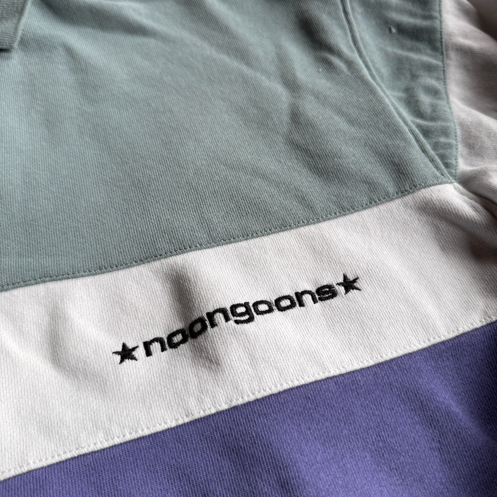 Noon Goons Noongoons Blue Quarter Zip Striped Rugby Polo Sweatshirt Size US L / EU 52-54 / 3 - 2 Thumbnail