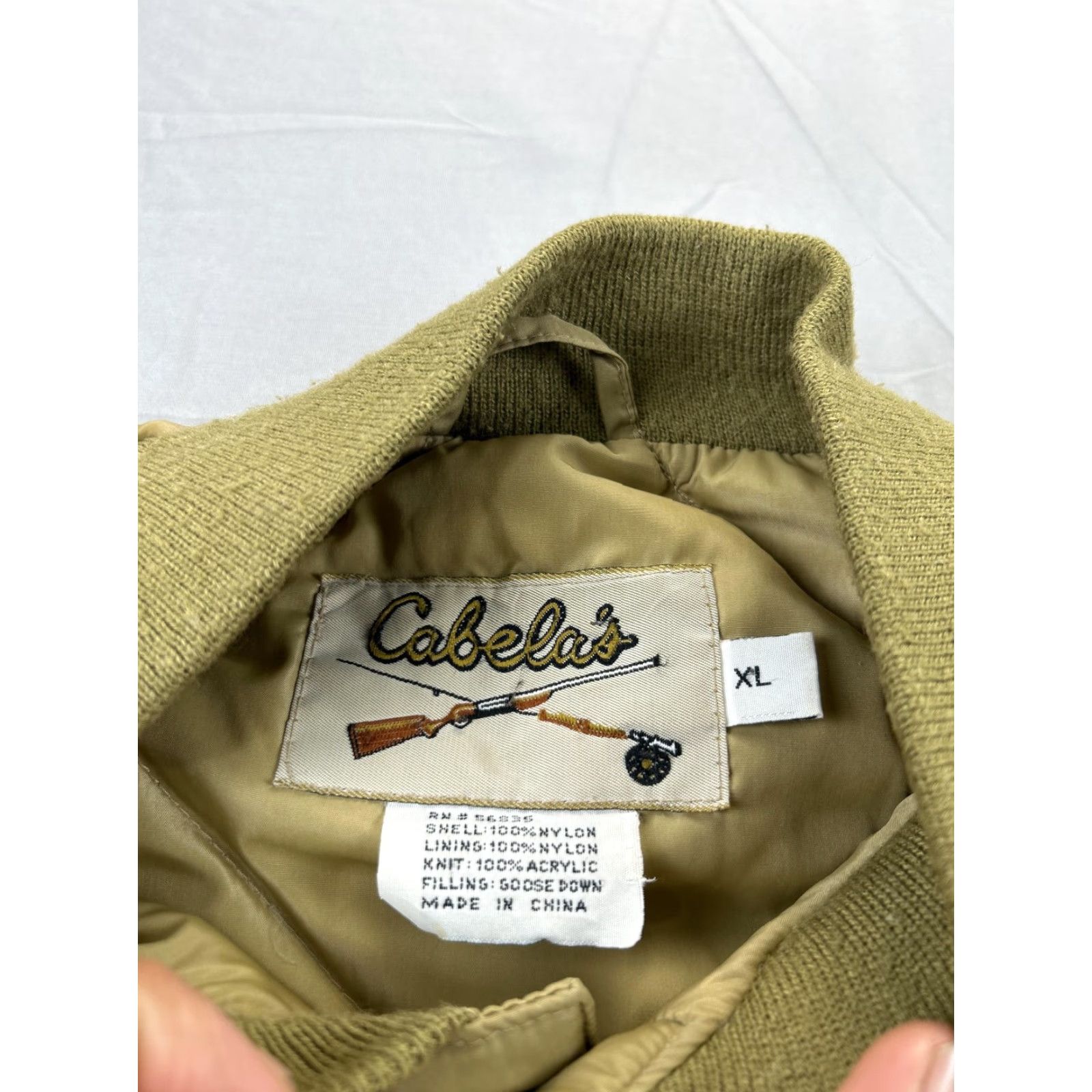 Vintage VINTAGE Cabela's Jacket Mens XL Beige Quilted Down Snap Bomber Insulated Hunting Jacket Size US XL / EU 56 / 4 - 2 Thumbnail