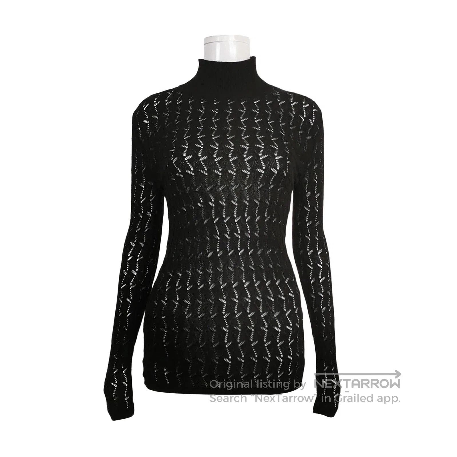 Prada Prada Black Cotton Turtleneck Knit Sweater . Size S / US 4 / IT 40 - 1 Thumbnail