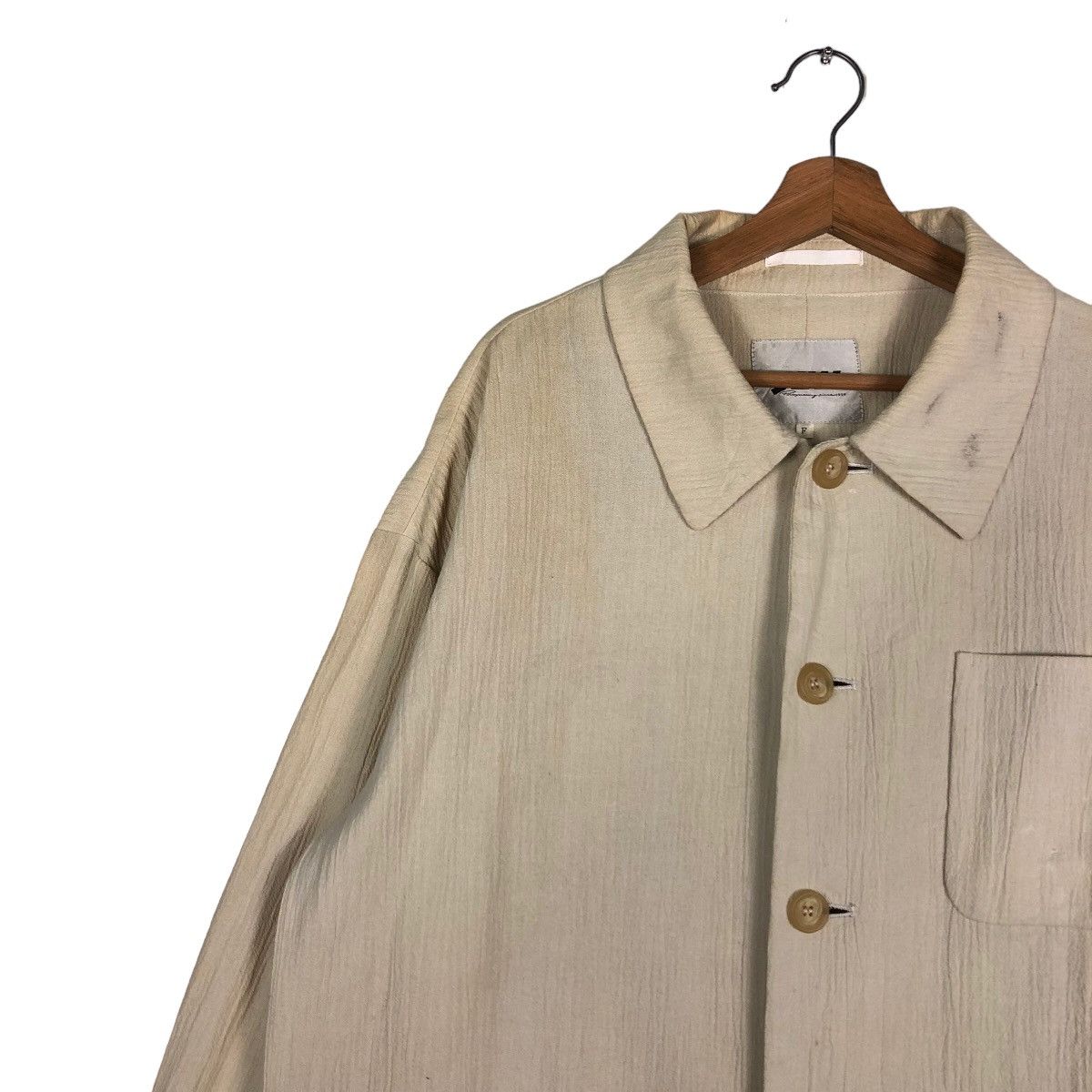 Issey Miyake 🔥Vintage Pleated Button Jacket Work Oversized Jun Men Japan Size US L / EU 52-54 / 3 - 7 Thumbnail