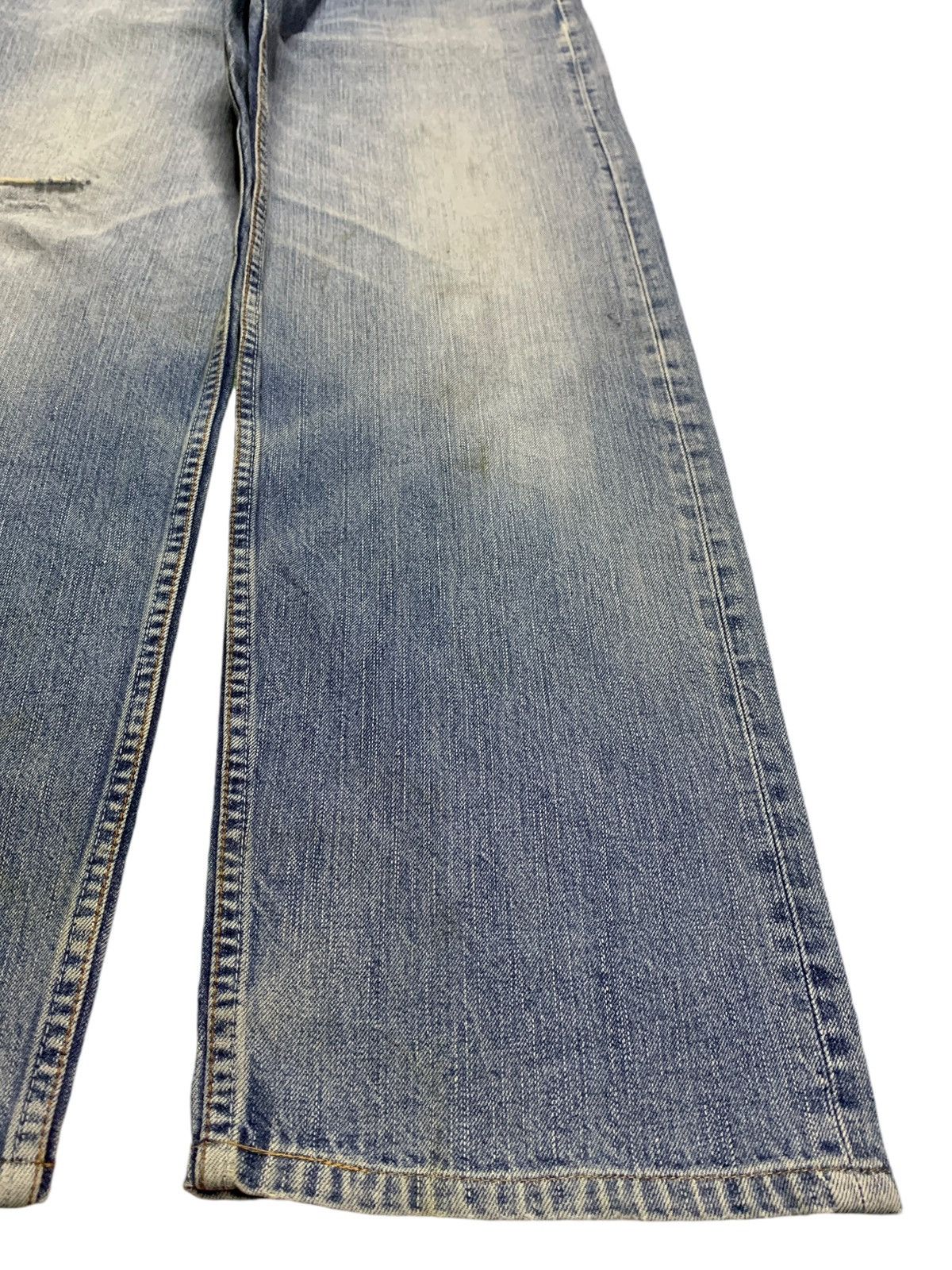 LVC × Levi's × Levi's Vintage Clothing Vintage 90s Levis 504 Blue Wash Distressed Baggy Jeans Size US 33 - 7 Thumbnail