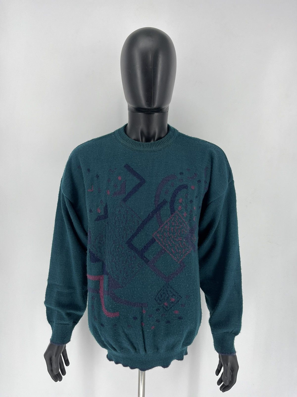Vintage Vintage 90s Wool Sweater Oversize Made in Size US L / EU 52-54 / 3 - 2 Thumbnail