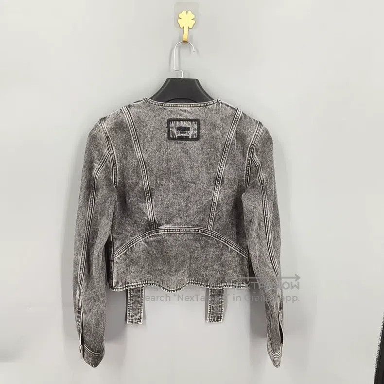 Fendi Fendi Washed Distressed Double Ribbon Denim Jacket Size XS / US 0-2 / IT 36-38 - 2 Thumbnail
