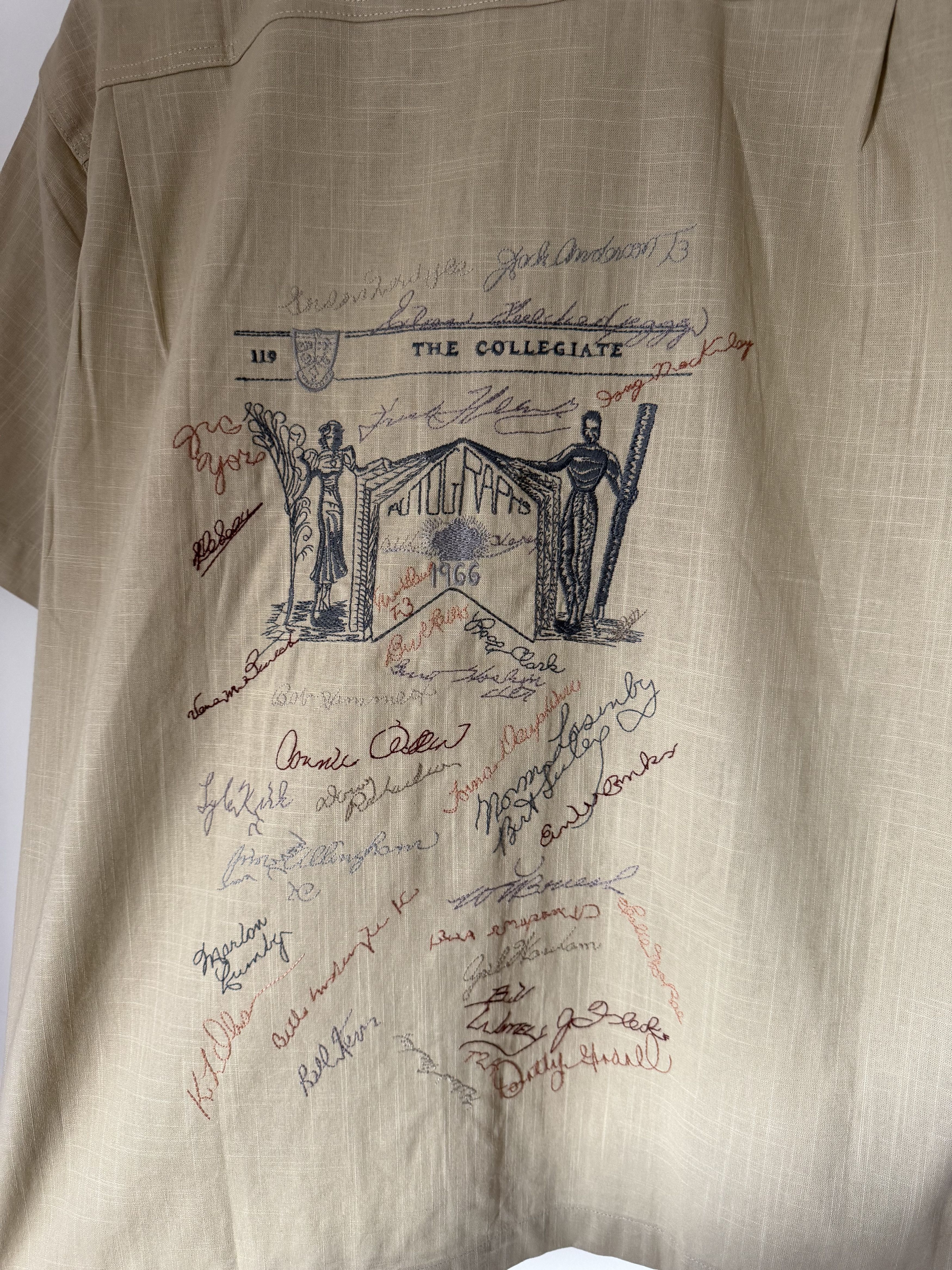 Samuel Zelig Samuel Zelig Yearbook Button Up Camp Shirt in Beige Size US L / EU 52-54 / 3 - 6 Thumbnail