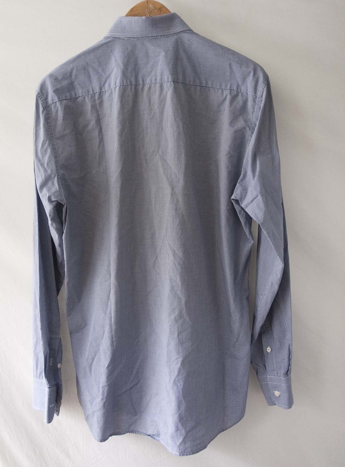 Vincenzo Di Ruggiero Vincenzo Ruggiero Napoli Shirt Size 41/ L Blue Plaid Size US L / EU 52-54 / 3 - 6 Thumbnail