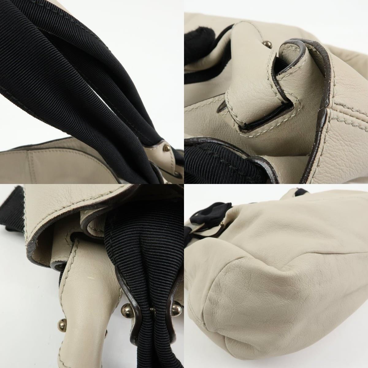 Salvatore Ferragamo Ferragamo Vara Ribbon Calfskin Shoulder Bag Beige Size ONE SIZE - 4 Thumbnail