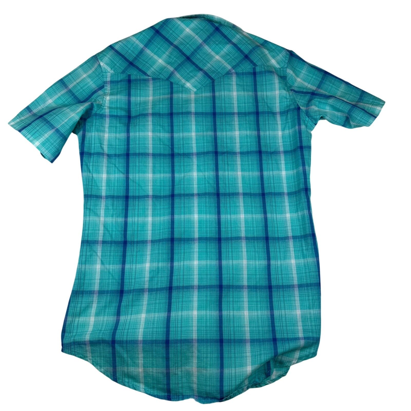 Wrangler Wrangler Western Pearl Snap Shirt Size S Turquoise Plaid Size US S / EU 44-46 / 1 - 2 Thumbnail