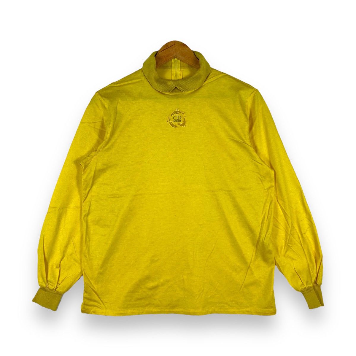 Christian Dior Monsieur × Vintage VINTAGE 80's CD SPORTS BACK ZIPPER LS POLO TEE Size M / US 6-8 / IT 42-44 - 1 Thumbnail