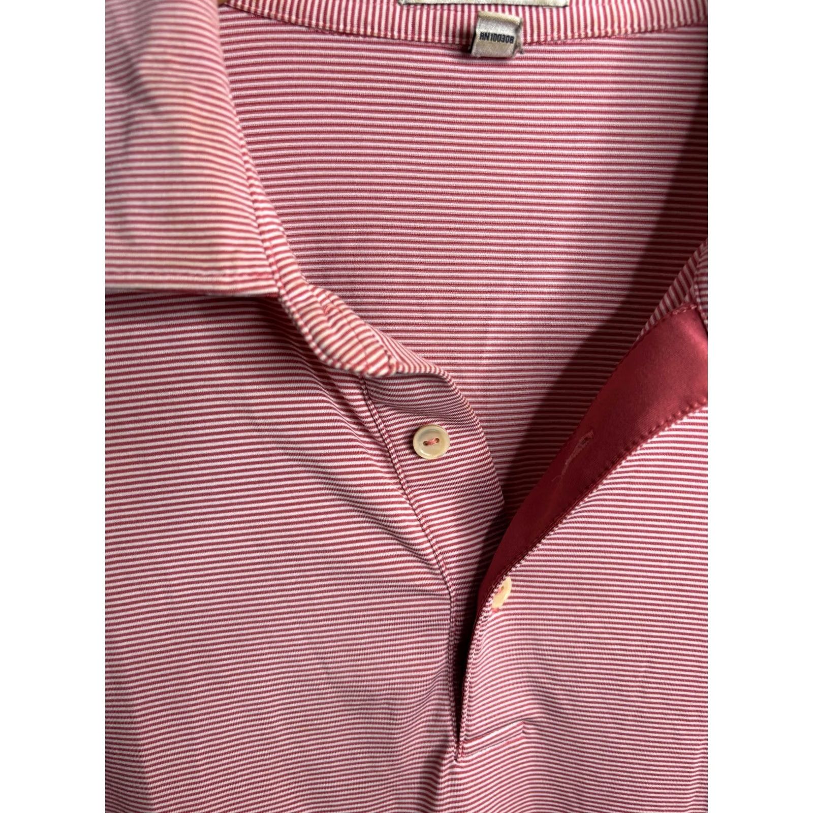 Peter Millar Peter Millar Polo Shirt Mens Large Pink Striped Summer Comfort Golf Size US L / EU 52-54 / 3 - 3 Thumbnail