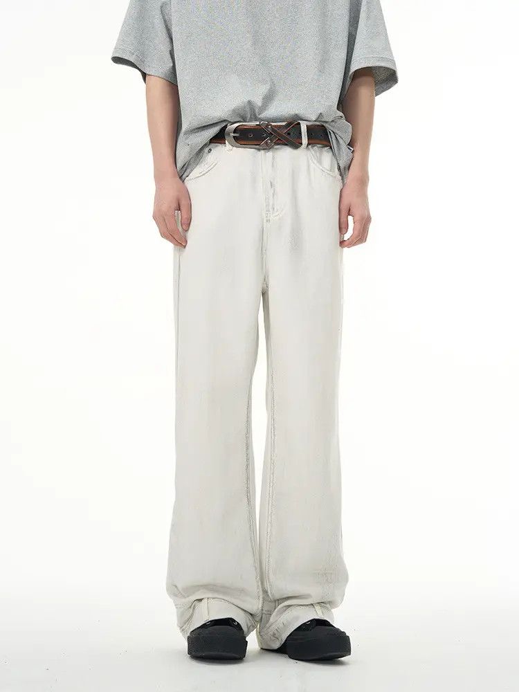 Japanese Brand × Jean Retro loose straight leg high street tie dye jeans Size US 32 / EU 48 - 1 Thumbnail