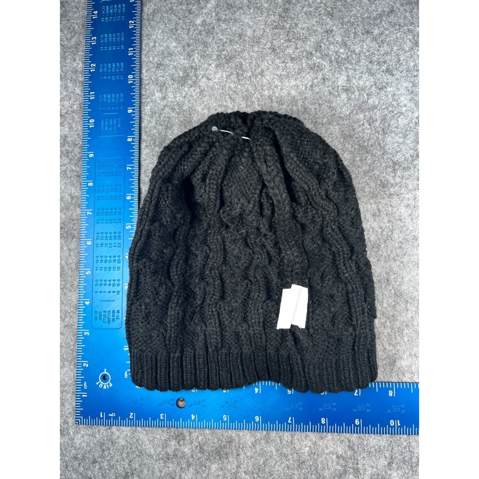 Vintage Beannie Toque Beanie Women One Size Black Cable Knit 100% Acrylic Ski Pom Outdoors Size ONE SIZE - 6 Thumbnail