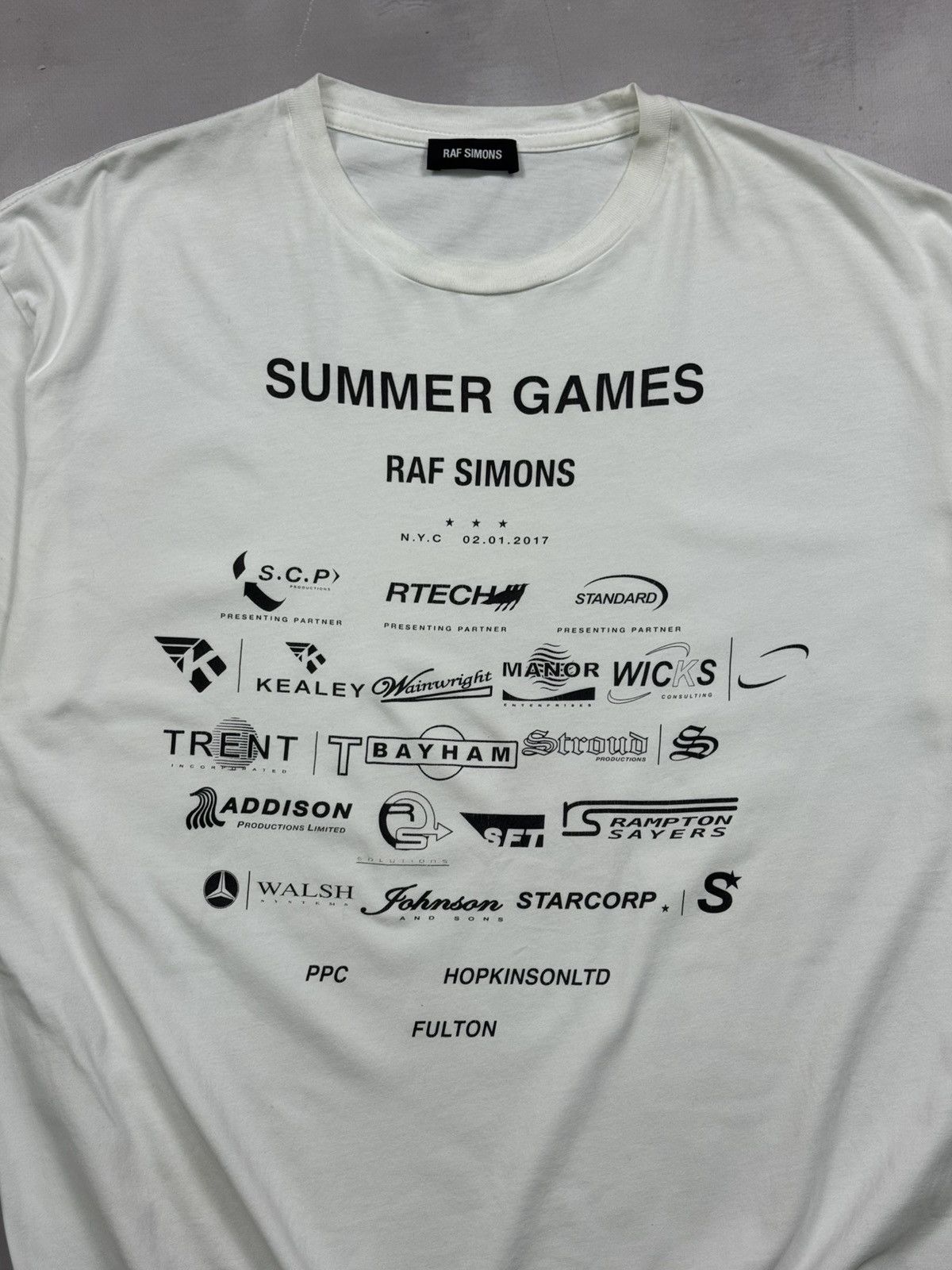 Raf Simons Fw17 Raf Simons Summer Games Tee(White/Tagged L, Fits XL) Size US XL / EU 56 / 4 - 2 Thumbnail
