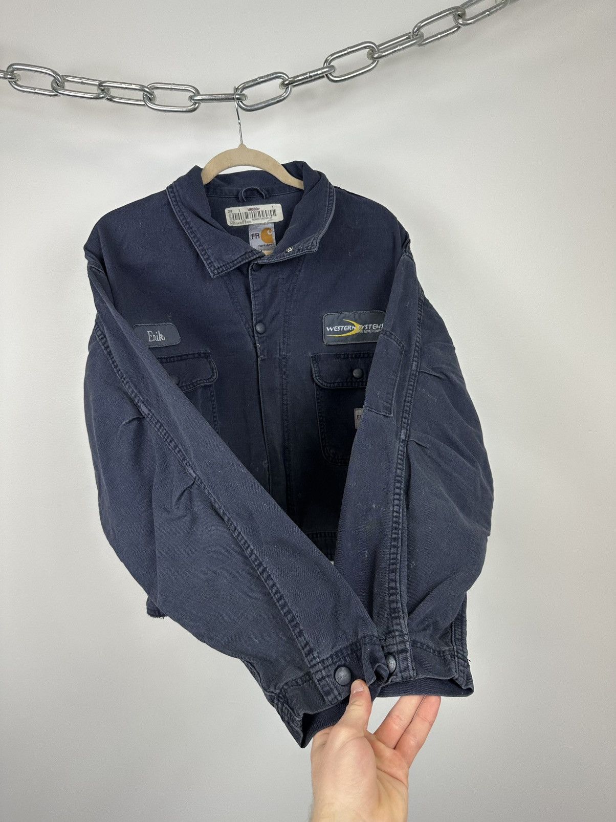 Carhartt Vintage 90s Carhartt Flame Resistant USA Cropped Work Jacket Size US M / EU 48-50 / 2 - 9 Thumbnail