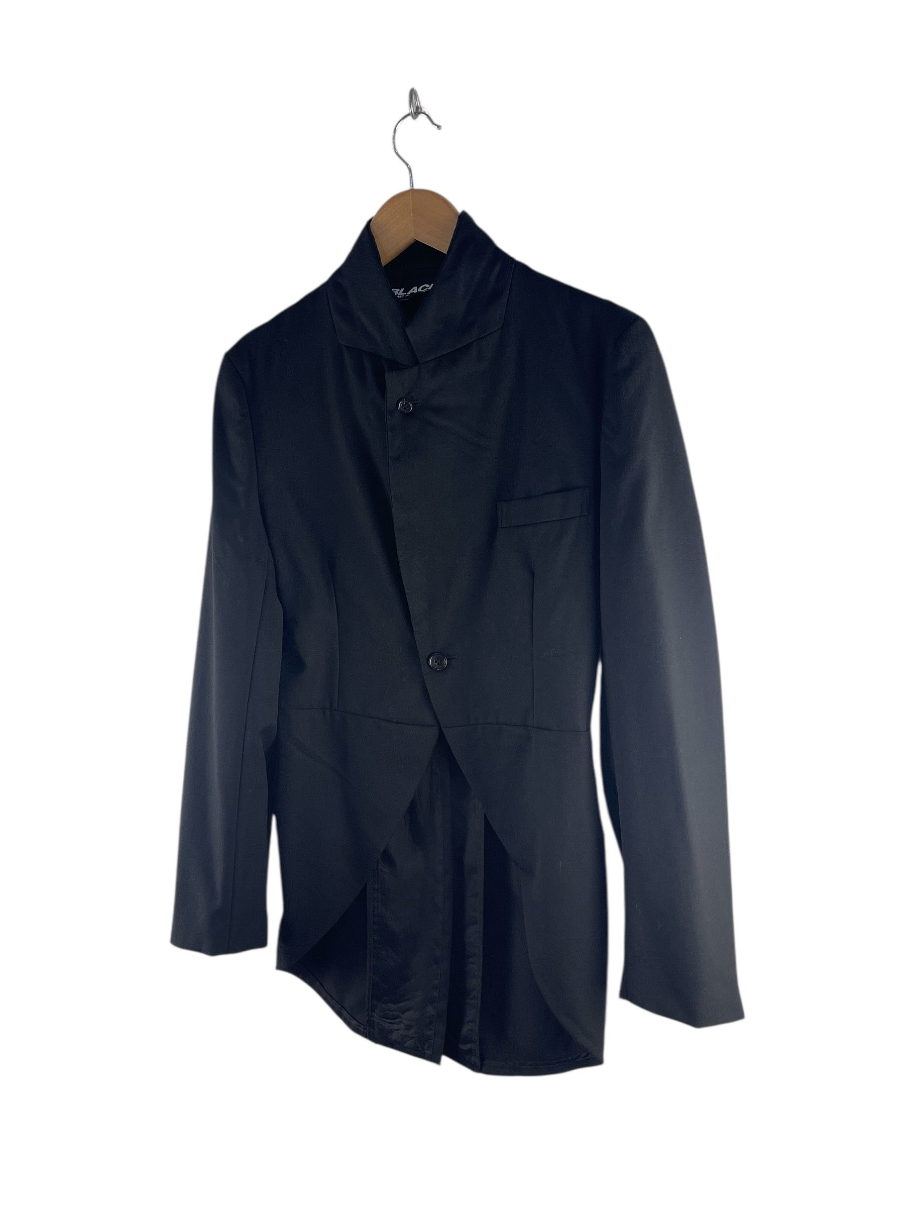 Comme des Garcons CDG BLACK Curved Panel Wool Blazer Japanese Avant Tailoring Size S / US 4 / IT 40 - 5 Thumbnail