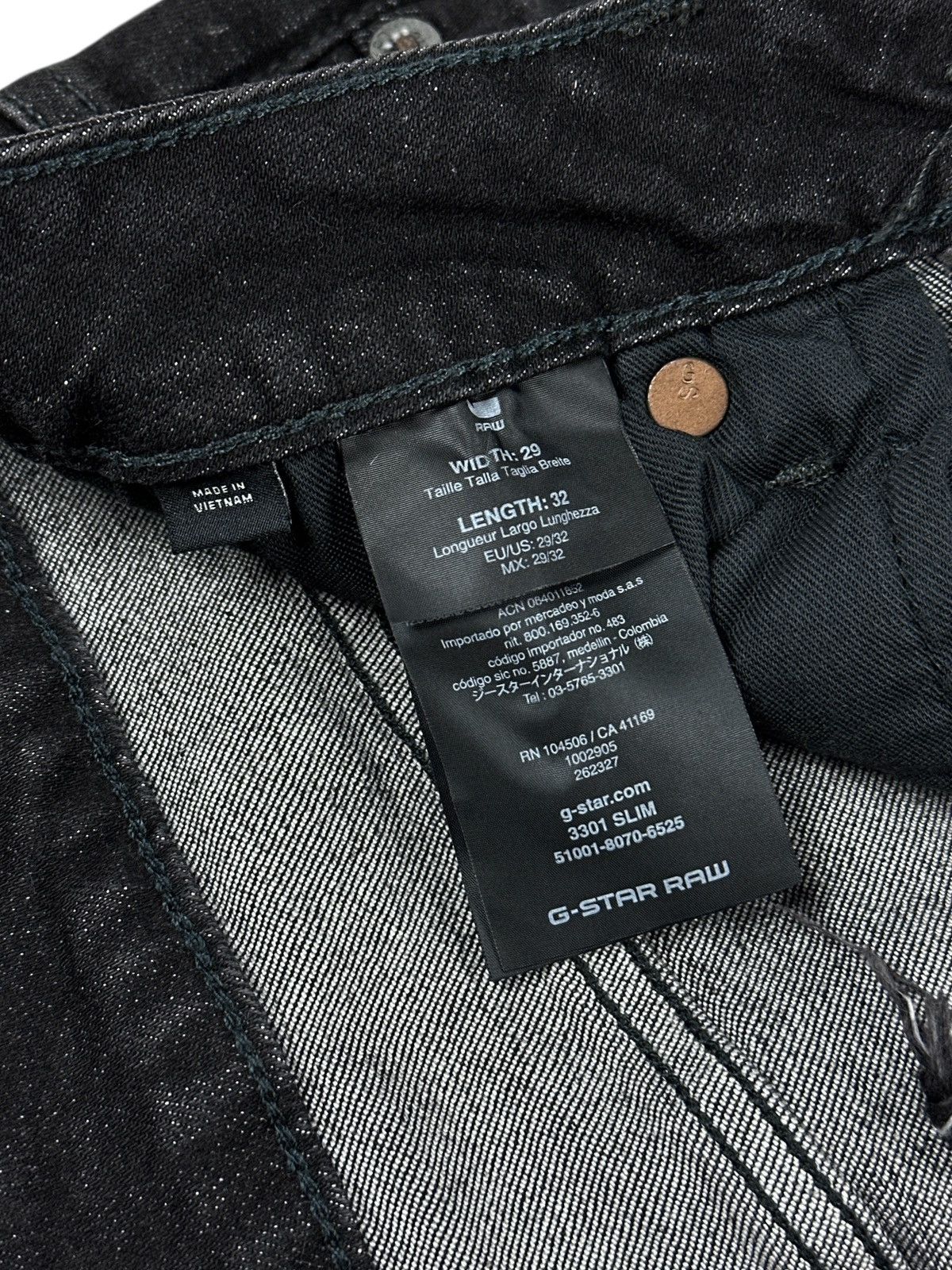 G-Star NWT🏷️ G-Star Raw 3301 Slim Jeans Stretch Denim Pants W29 L32 Size US 29 - 6 Thumbnail
