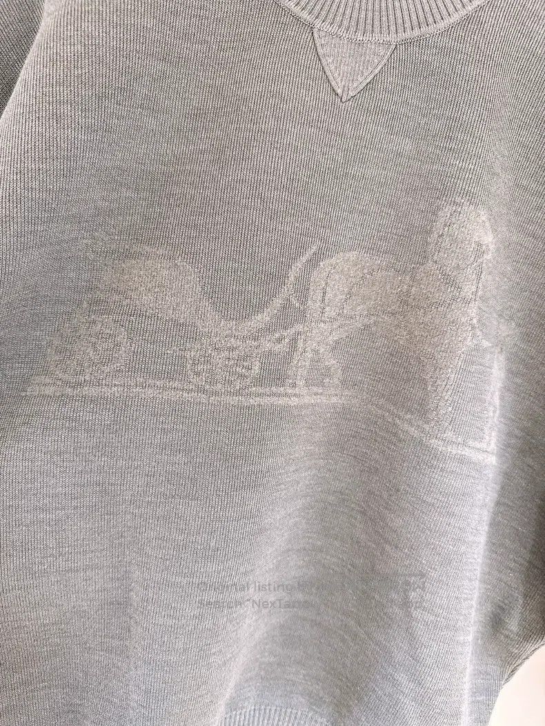 Hermes Hermes Gray horse carriage cashmere sweater Size XS / US 0-2 / IT 36-38 - 3 Thumbnail