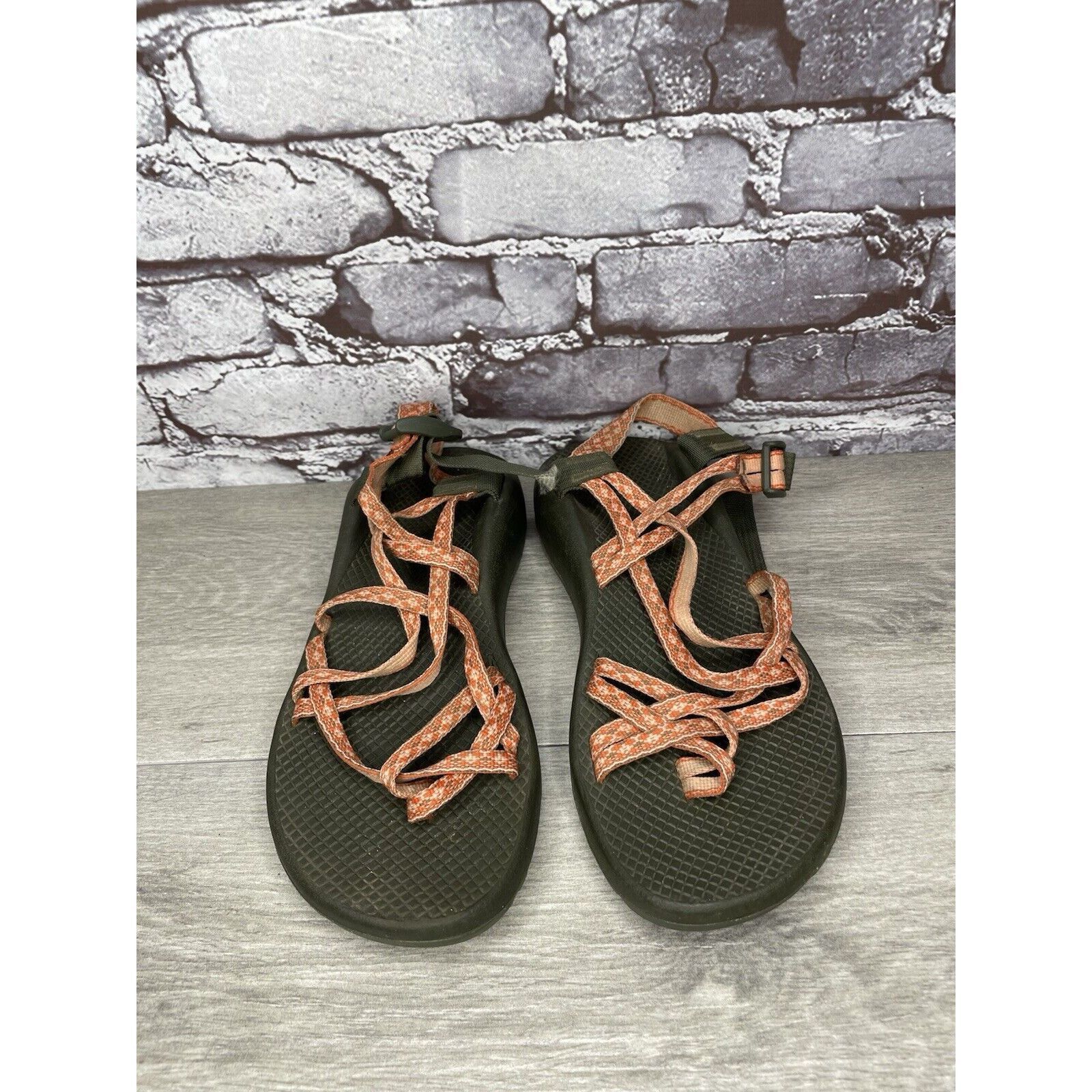 Chaco Chaco Orange Nylon Textile Hiking Toe Ankle Strap Sandals Wo Size US 11 / IT 41 - 14 Thumbnail