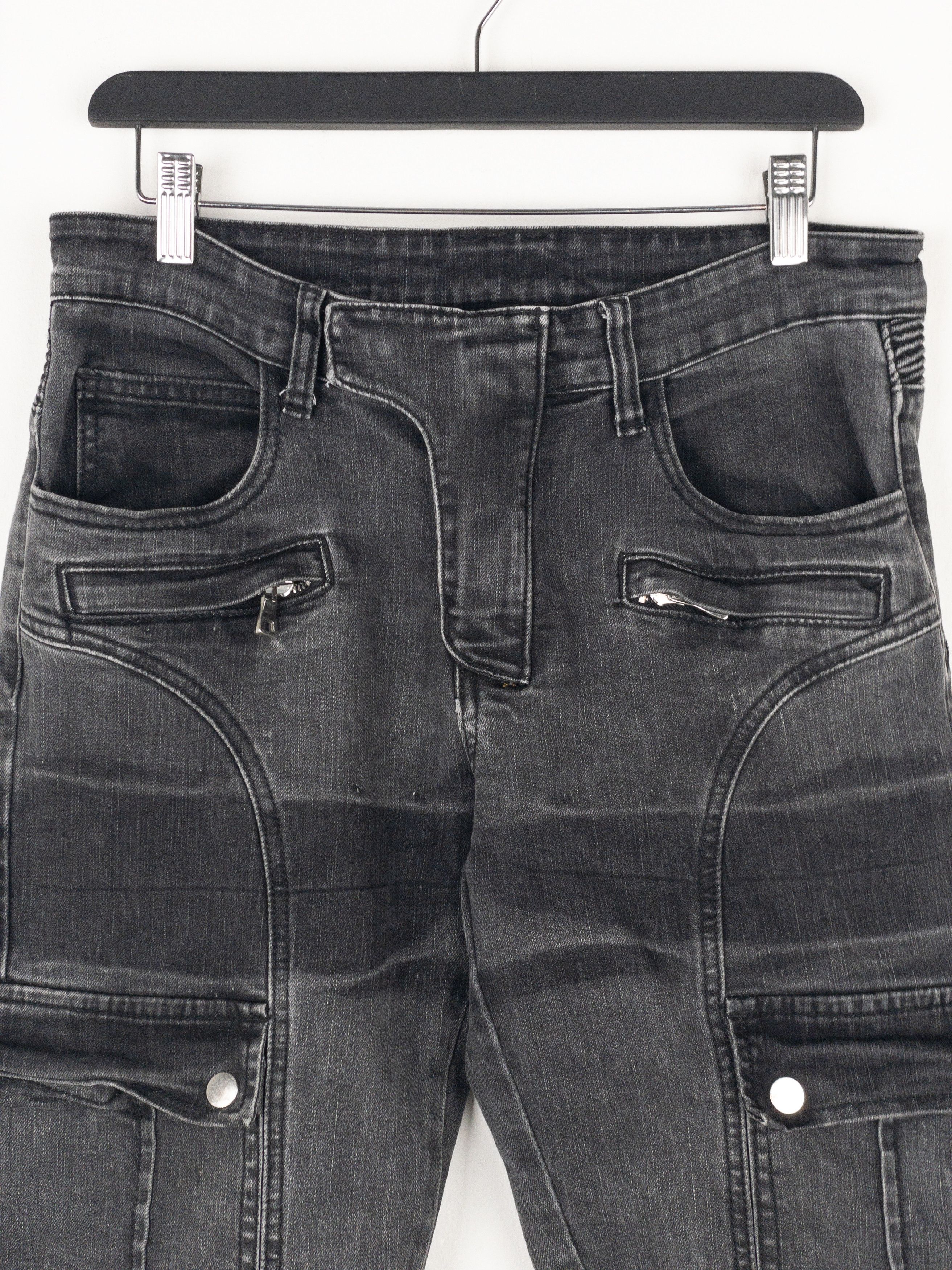Balmain Balmain Bondage-Strap Biker Cargo Denim Jeans Size US 31 - 3 Thumbnail