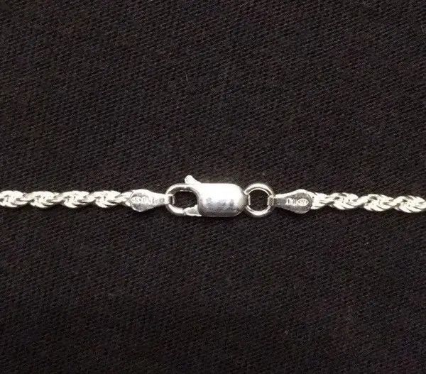 Other Solid Silver Chain Rope Chain 20in 2mm 925 Italy Size ONE SIZE - 6 Thumbnail