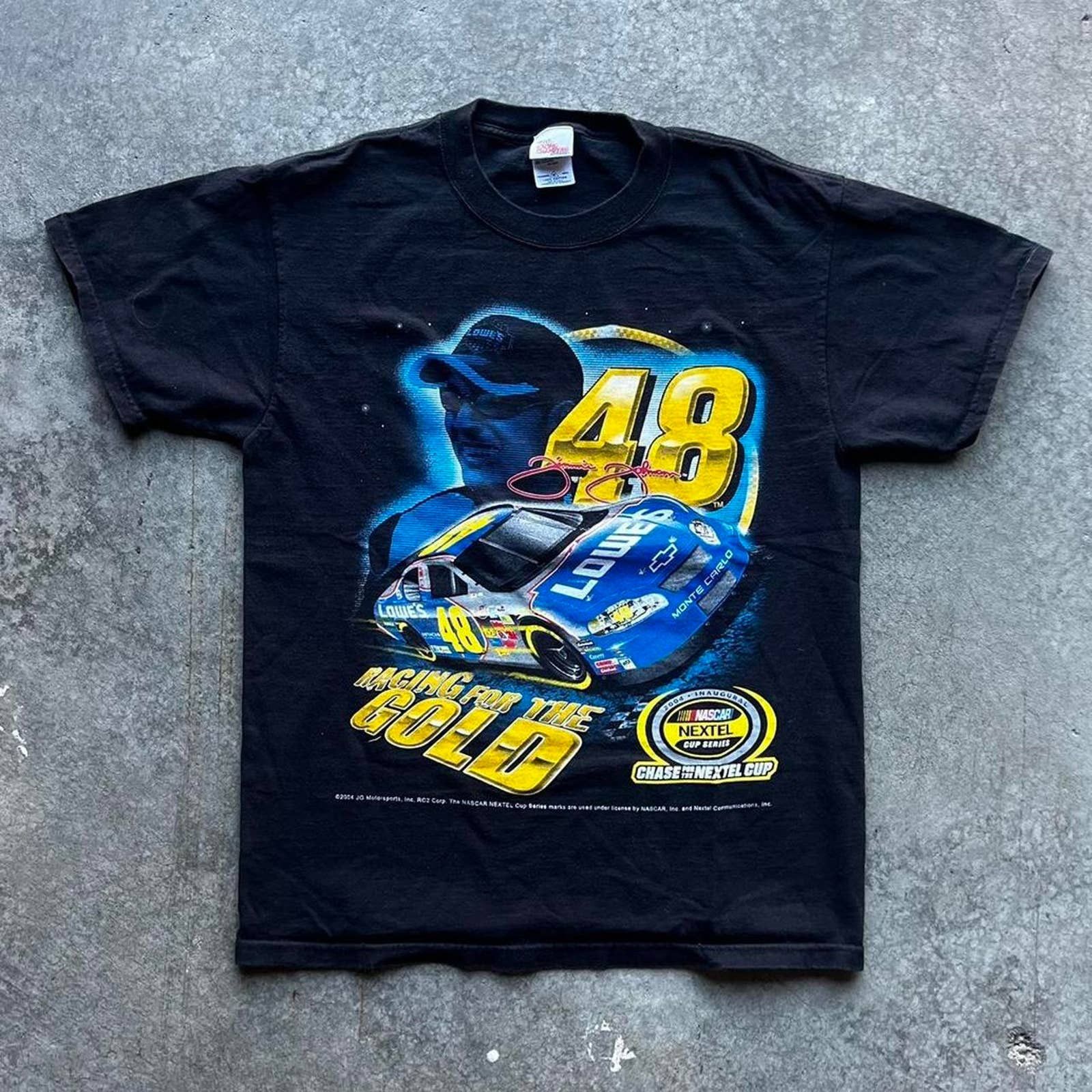 Vintage 2004 NASCAR Shirt – Las Vegas UAW-Daimler Chrysler, Size Medium, Bayside