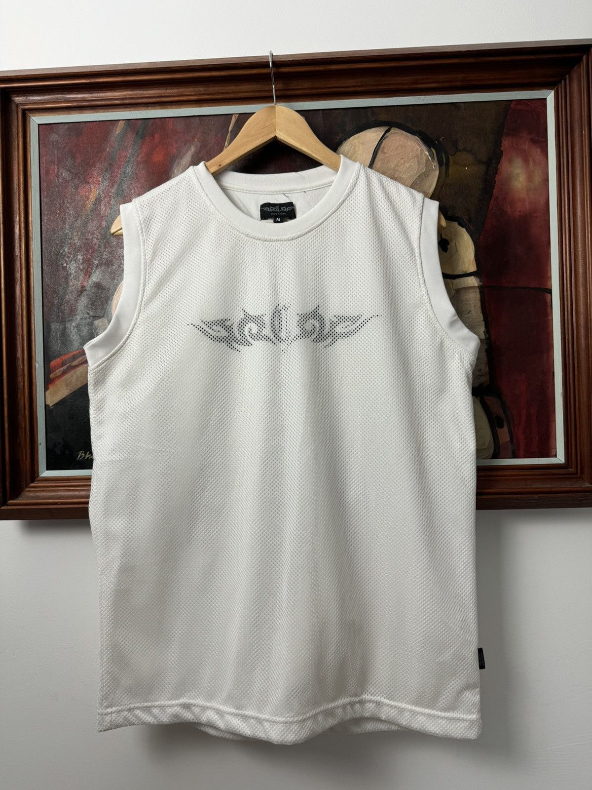 Vintage Y2k AvantGarde Tribal TankTop Rare Streetwear mesh