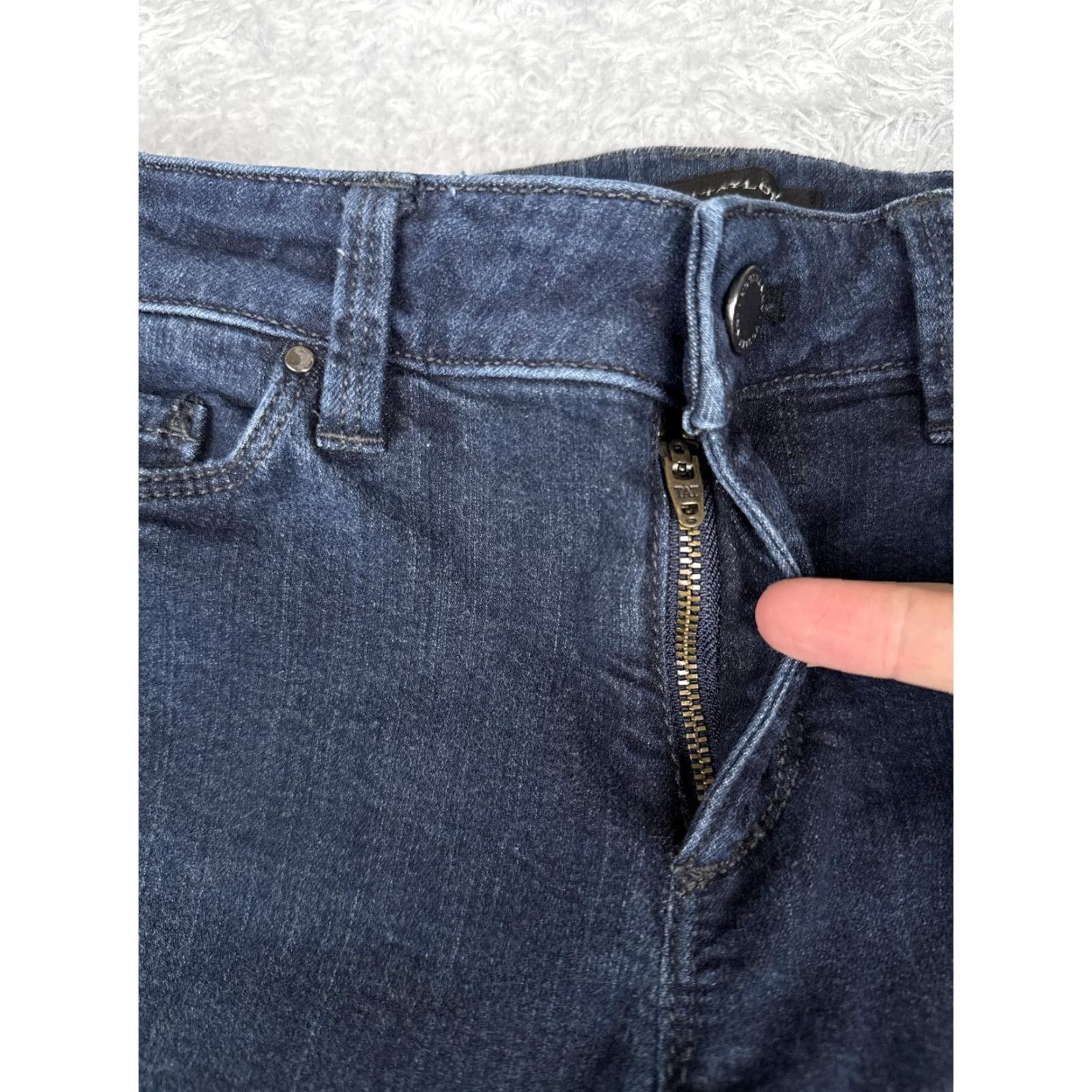 Ann Taylor Ann Taylor Jeans Womens 2 Blue Boot Curvy Fit Bootcut Stretch Dark Wash Size 26" / US 2 / IT 38 - 5 Thumbnail