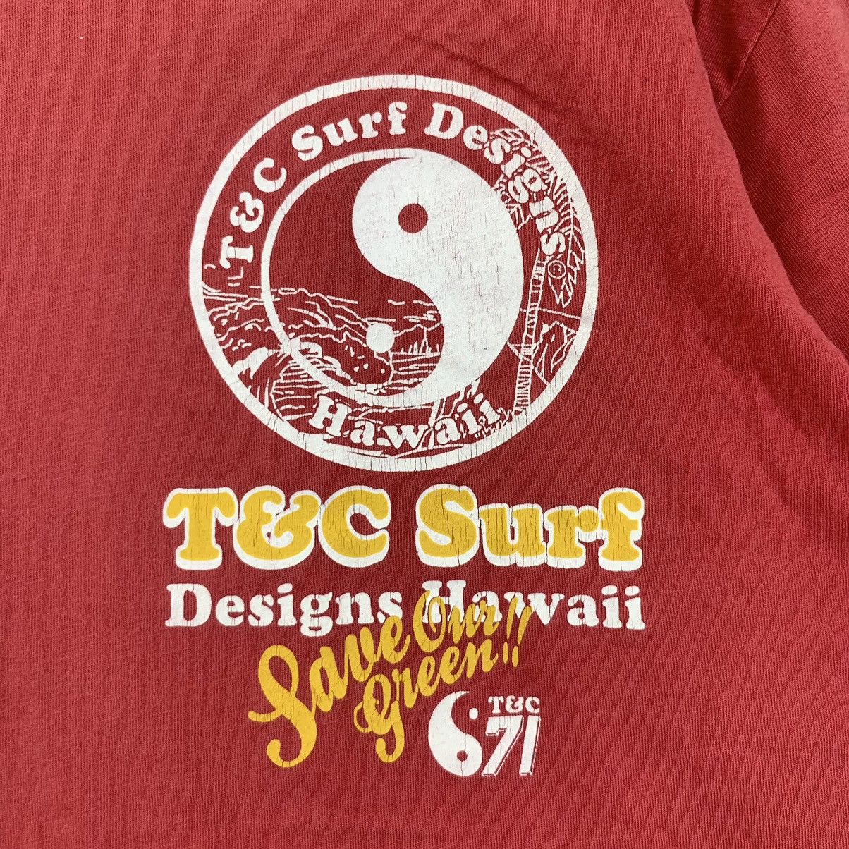 Vintage T&C SURF DESIGNS Hawaii Save Our Green Planet Tee Shirt Size US XXL / EU 58 / 5 - 3 Thumbnail