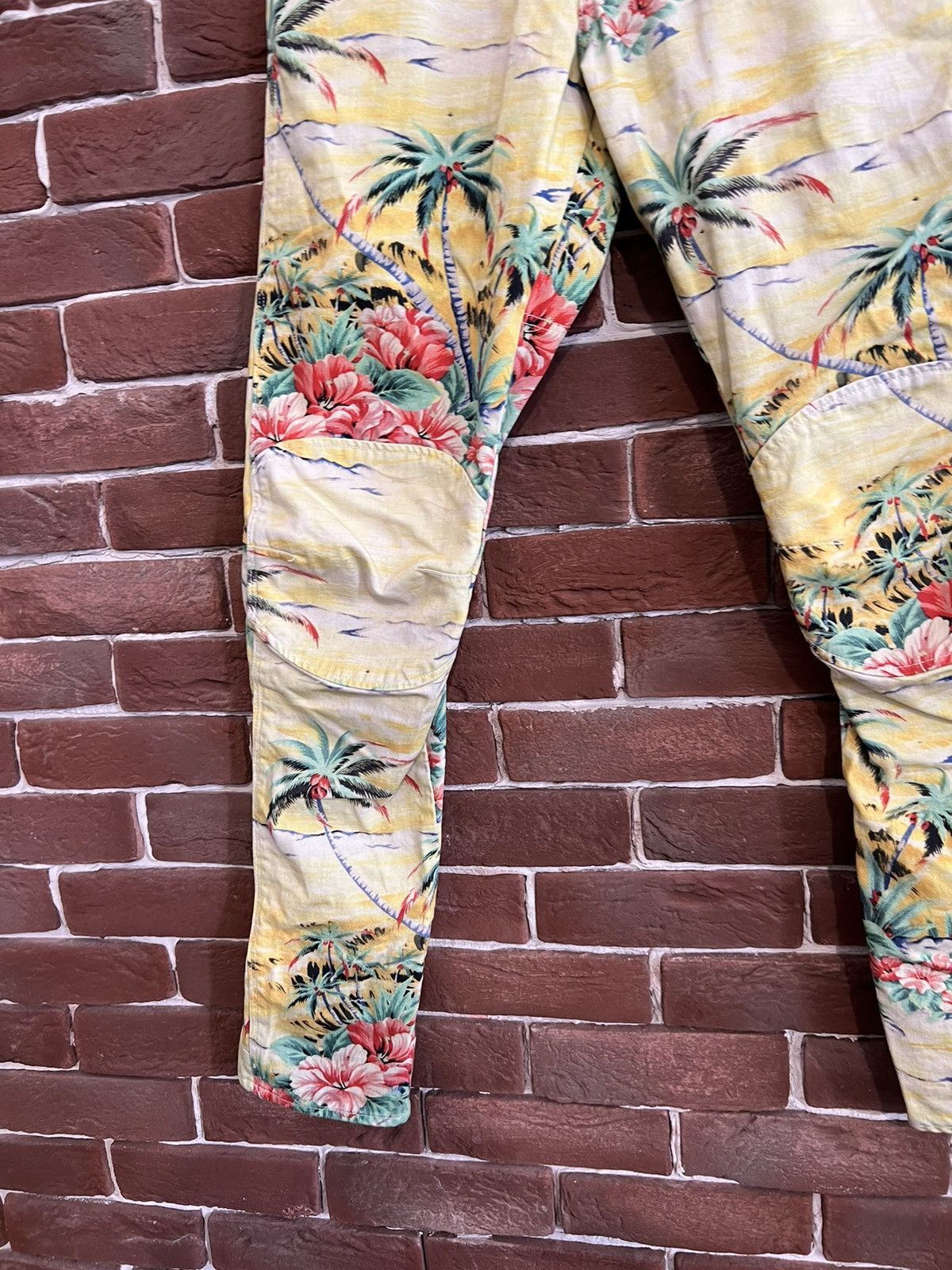 G-Star × Pharrell Rare Pharrell G Star Raw Palms Print Biker Pant Avant Garde Size US 29 - 6 Thumbnail
