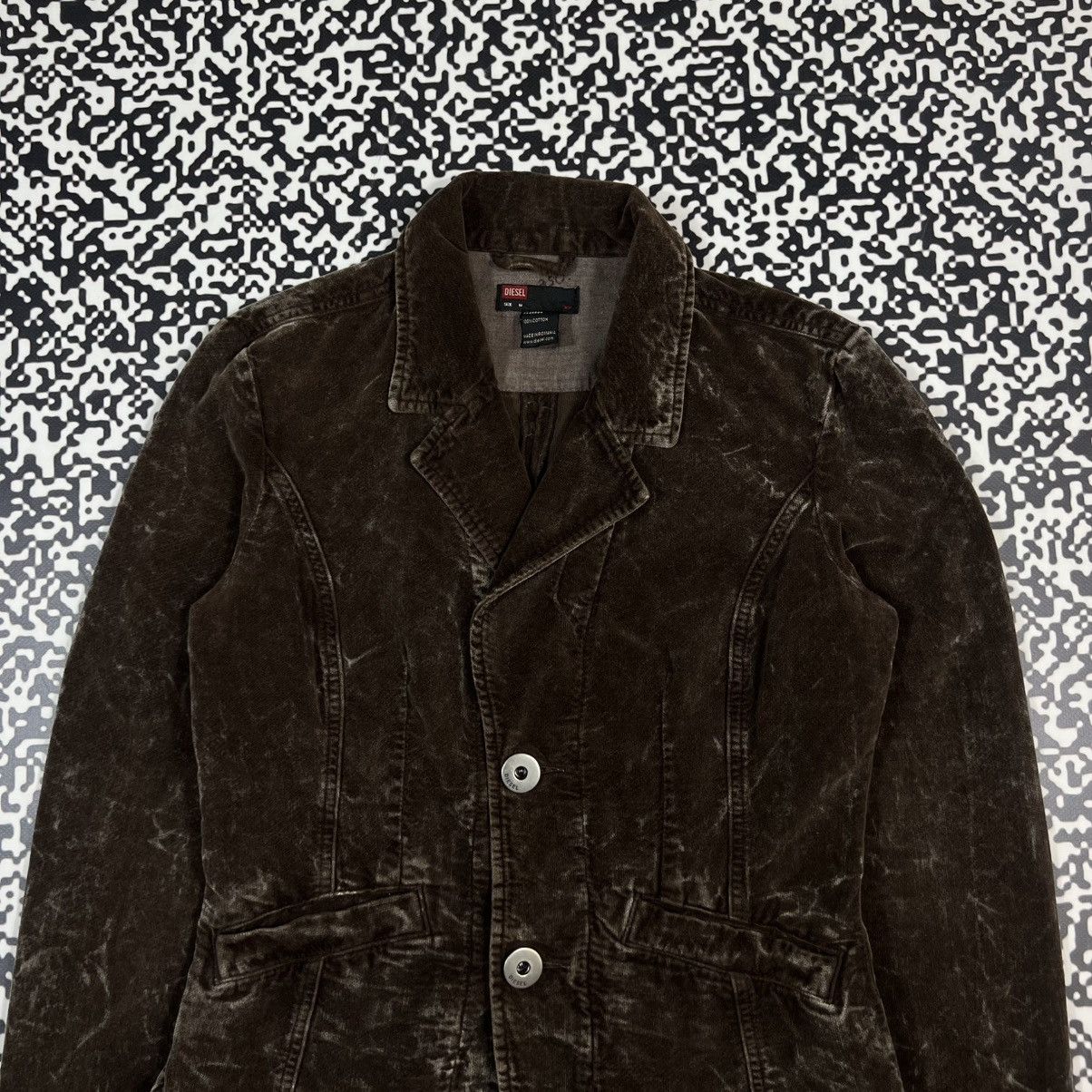 Diesel Vintage Y2K Diesel Corduroy Blazer Casual Retro 90s Style Size M / US 6-8 / IT 42-44 - 7 Thumbnail