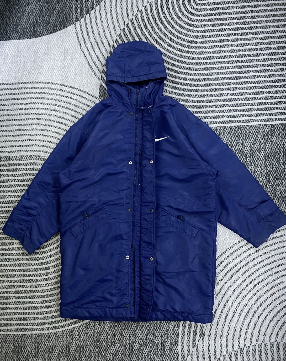 Nike Vintage Nike Big Swoosh Logo Long Parka Jacket Size US XXL / EU 58 / 5 - 5 Thumbnail