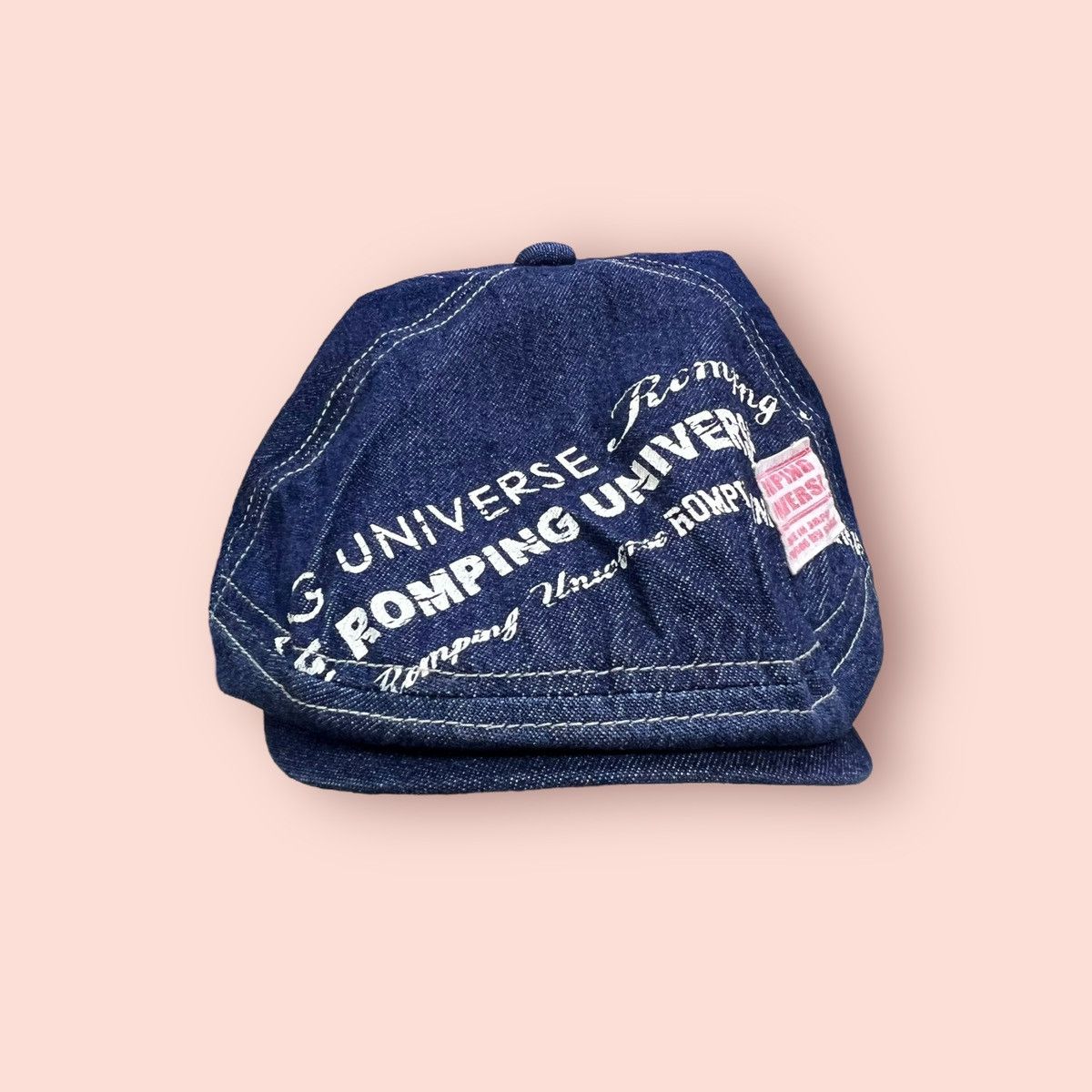 Japanese Brand RARE ROMPING UNIVERSE DENIM BARETTA Size ONE SIZE - 5 Thumbnail