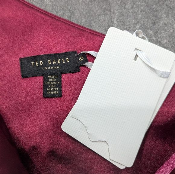 Ted Baker Ted Baker RIDAH One-Shoulder Satin Dress Oxblood Size 5 Size XL / US 12-14 / IT 48-50 - 7 Thumbnail