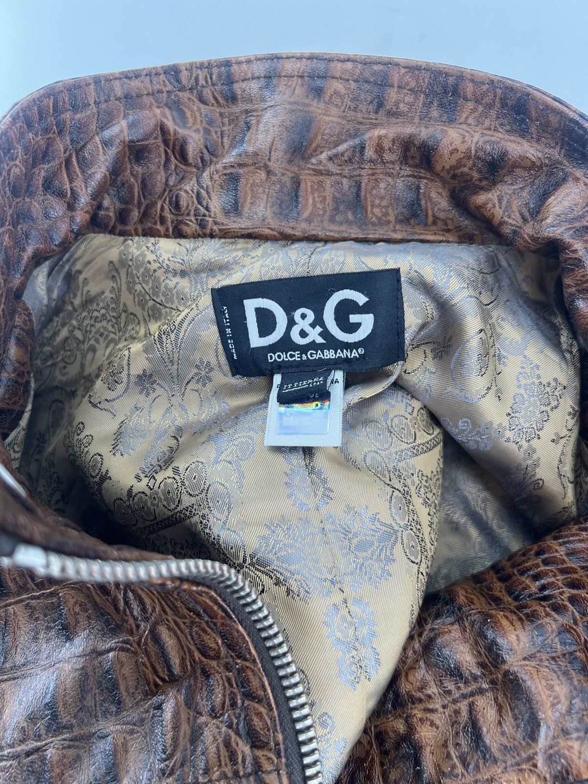 Dolce & Gabbana AW05 CROCODILE LEATHER JACKET Size US M / EU 48-50 / 2 - 8 Thumbnail