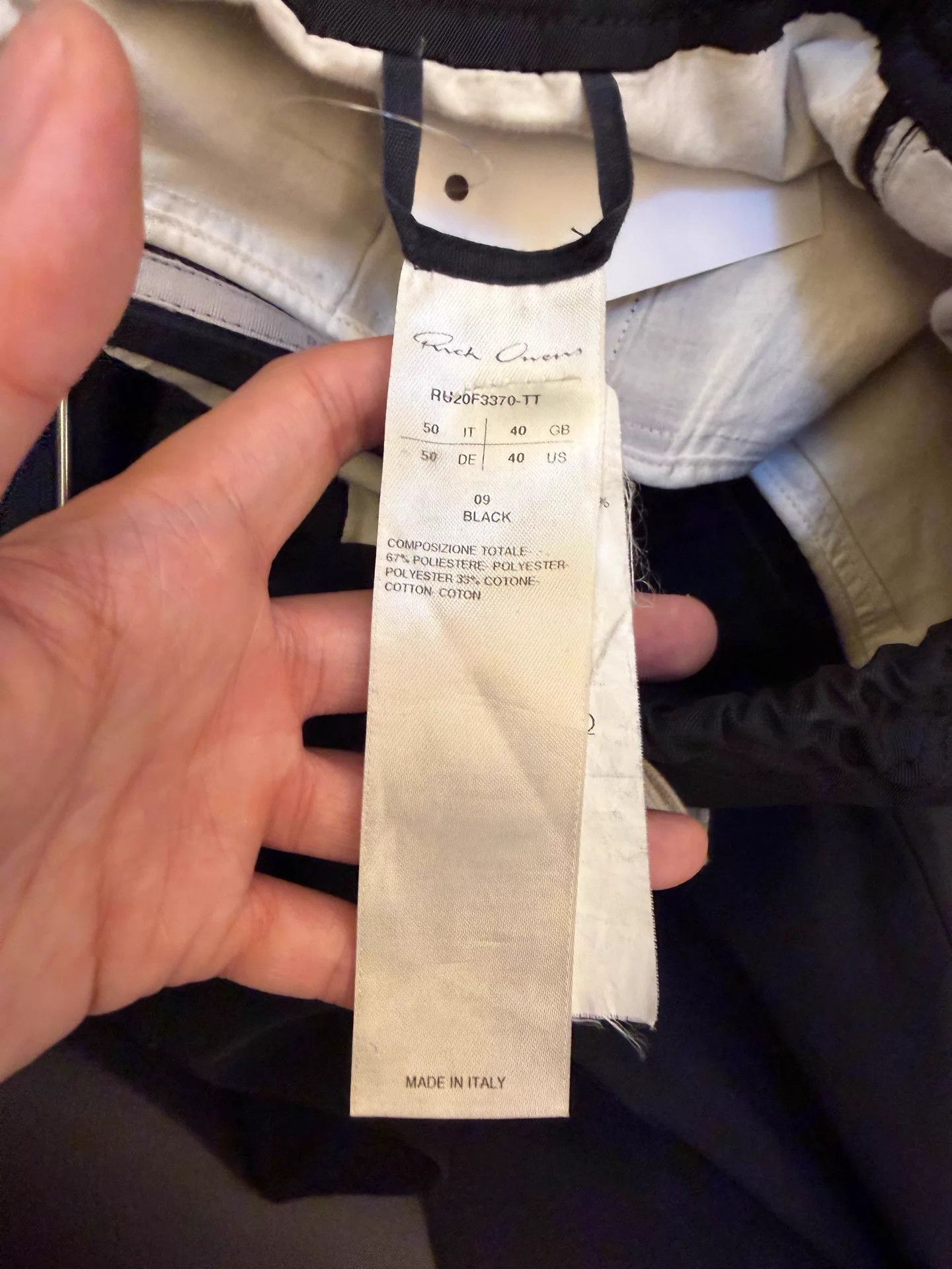 Rick Owens RO 4-Zip Black Cannon Pants TE 50/40 New Authentic Size US 34 / EU 50 - 3 Thumbnail