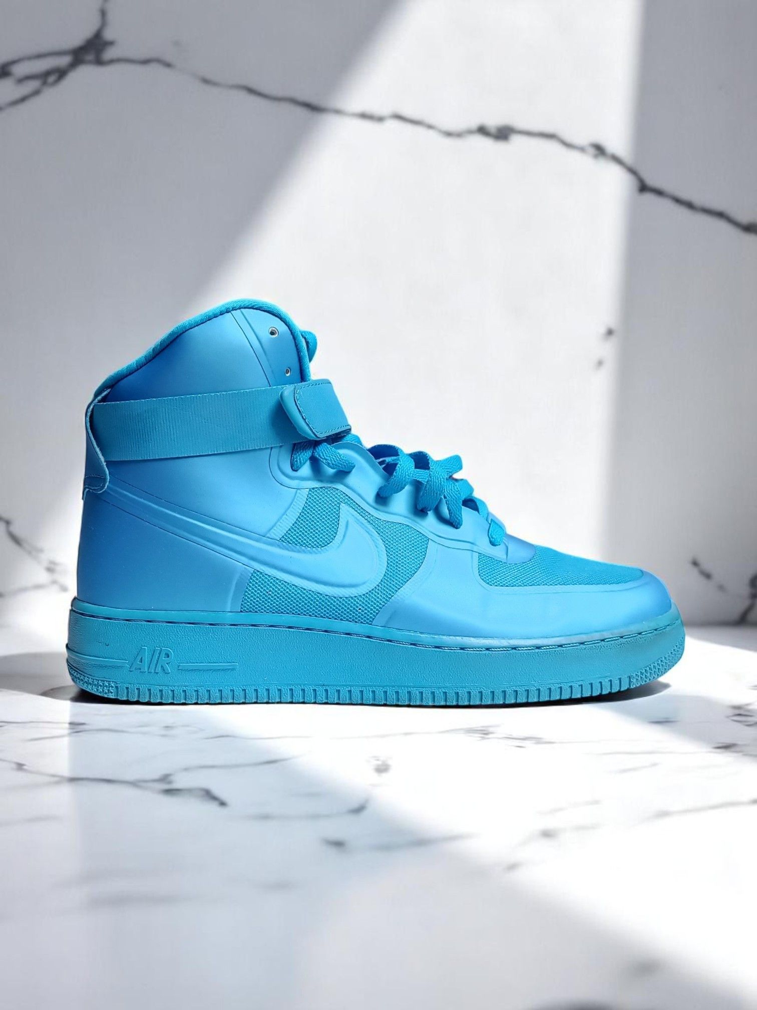 Nike NIKE AIR FORCE 1 HI HYPERFUSE PRM 'BLUE GLOW' DS (2011) Size US 10 / EU 43 - 7 Thumbnail