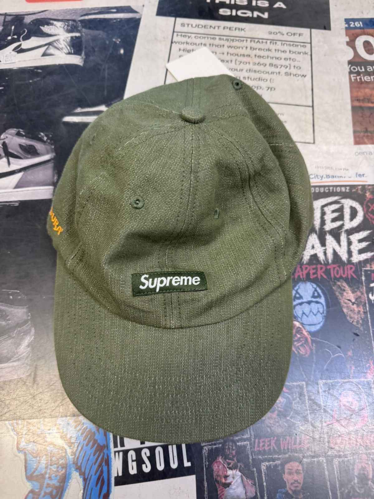 Supreme Supreme Cordura Denim S Logo 6-Panel Hat Green SS26 | Grailed