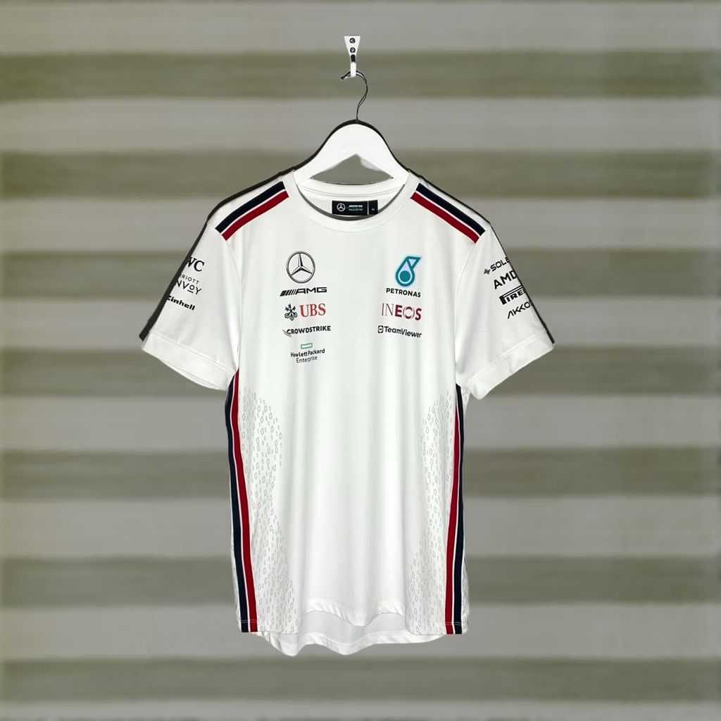 Mercedes-Benz Mercedes AMG Petronas 2023 Mens White Racing T-Shirt Size US M / EU 48-50 / 2 - 1 Thumbnail