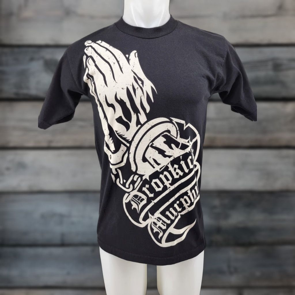 Logo 7 VINTAGE Dropkick Murphys Prayer Hands Logo Black Band T Shirt Made in USA Medium Size US M / EU 48-50 / 2 - 1 Thumbnail