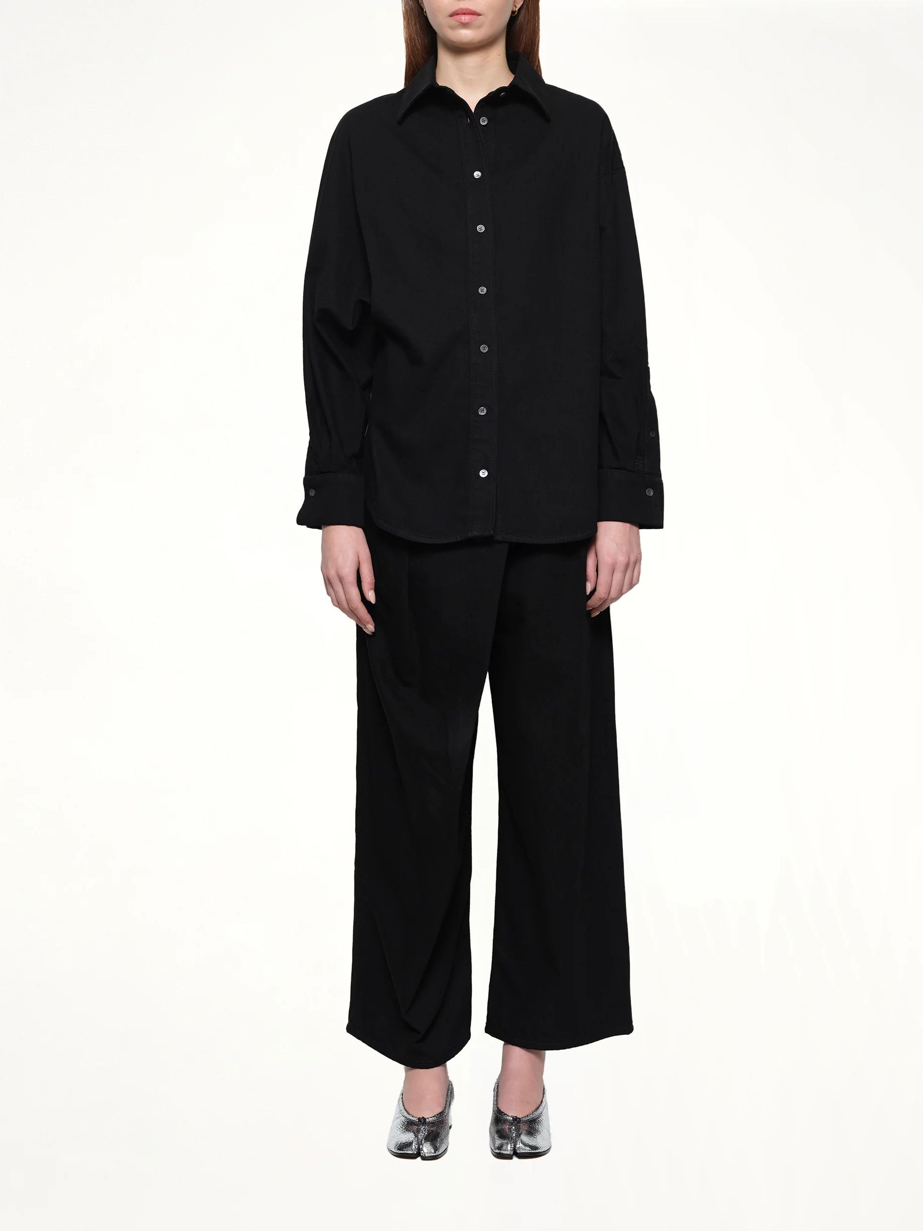 Loewe o1in1g0526 Wrap Shirt in Black Size M / US 6-8 / IT 42-44 - 6 Thumbnail