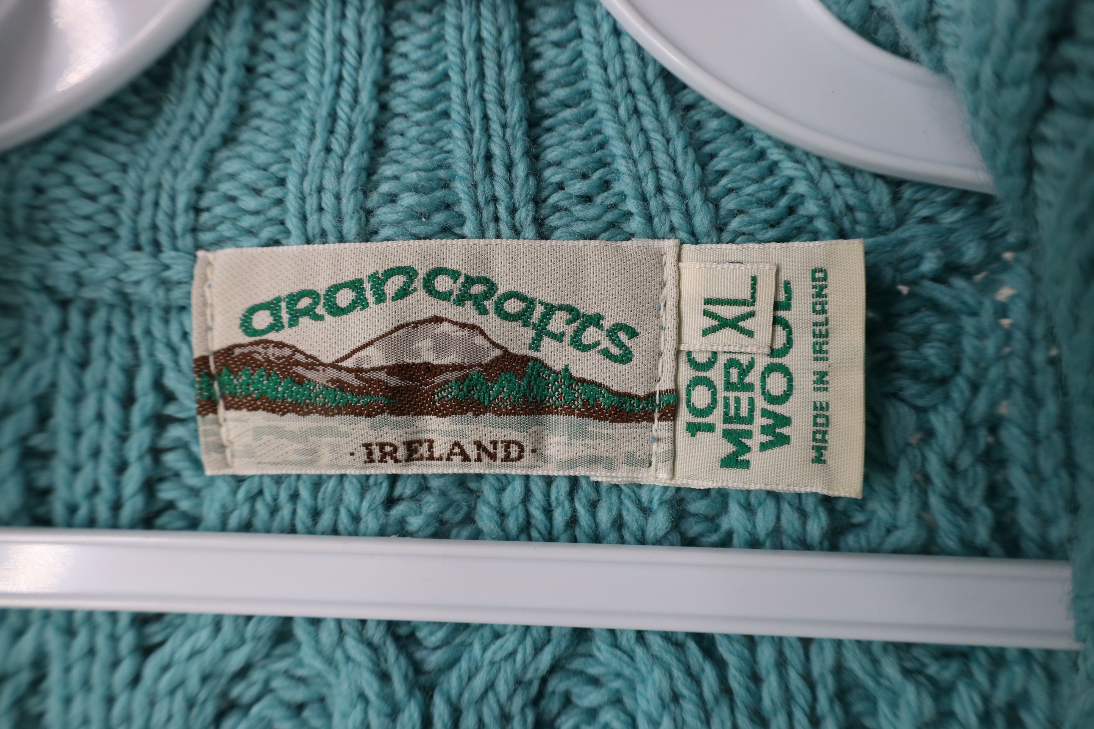 Vintage Vintage 90s Merino Wool Chunky Cable Knit Fisherman Sweater Size XL / US 12-14 / IT 48-50 - 7 Thumbnail