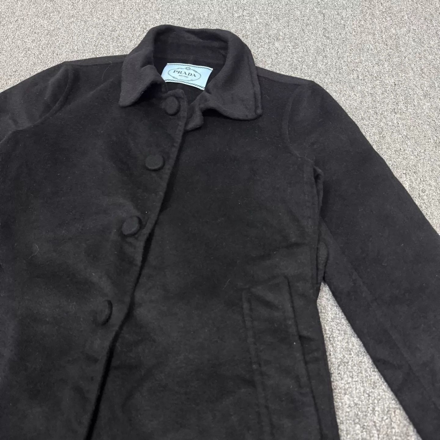 Prada Prada Black Overcoat 40 95 New Size S / US 4 / IT 40 - 3 Thumbnail