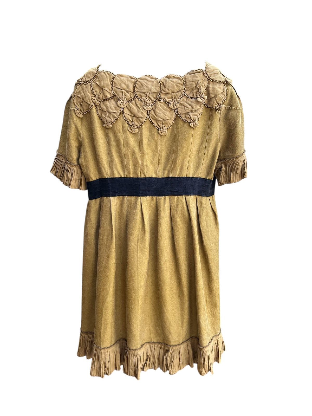 Undercover 2007 Undercover Gold Silk Mini Skull Detail Dress Size M / US 6-8 / IT 42-44 - 4 Thumbnail