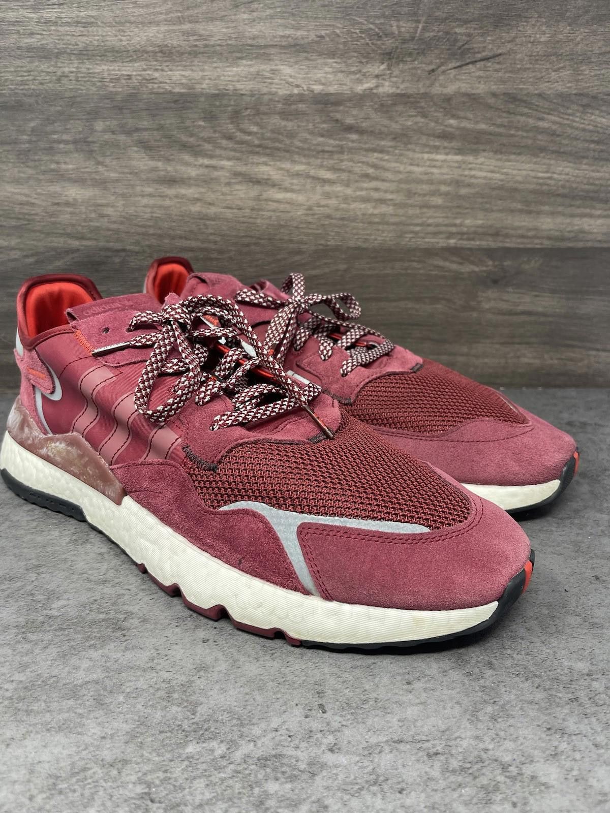 Adidas Adidas Nite Jogger Shoes Mens Size 14 Red Boost 3M Size US 14 / EU 47 - 4 Thumbnail